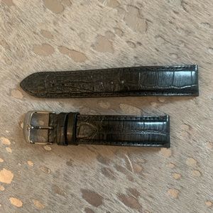 Michele Watch 18MM Pewter Alligator Strap